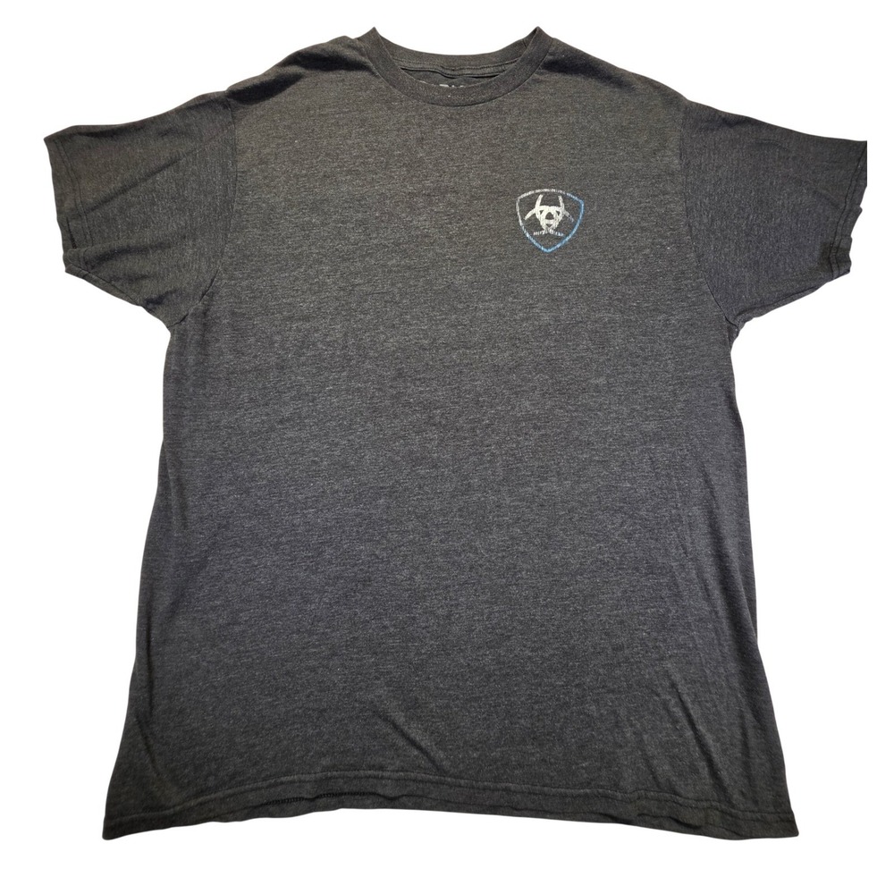 Ariat Buckle Exclusive Graphic Tee Mens XL Charcoal Grey Logo T-Shirt